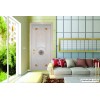 红橡烤漆复合门MPD-04，白色风格嵌金色装饰