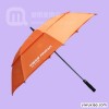 【广州雨伞厂】生产-平安橙色高尔夫伞 广告高尔夫伞